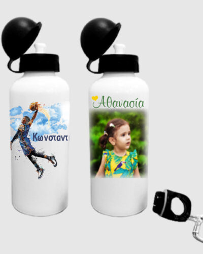 Μεταλλικό παγούρι 600ml με 2 καπάκια και την εκτύπωση που επιθυμείτε